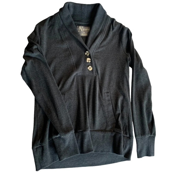 Natural Reflections women's size medium black sweater with pockets - Picture 1 of 5